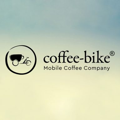 Logo von "coffee-bike" mit einem Fahrrad und einer Tasse.