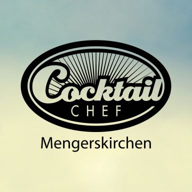 Logo "Cocktail Chef Mengerskirchen" in einem schwarzen ovalen Rahmen.