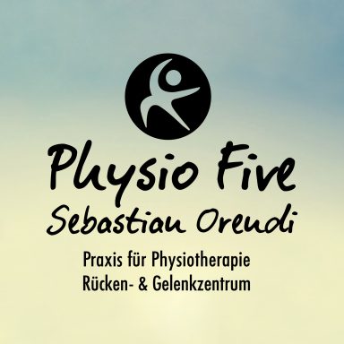 Logo von Physio Five mit dem Namen Sebastian Orendi und dem Fokus auf Physiotherapie.