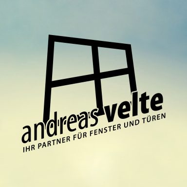 Logo von Andreas Velte, Partner für Fenster und Türen, in minimalistischer Gestaltung.