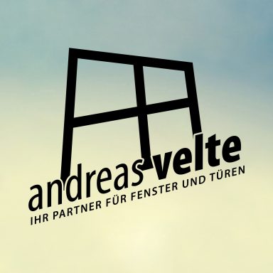 Logo von Andreas Velte, Partner für Fenster und Türen, in minimalistischer Gestaltung.