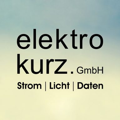 Logo von elektro kurz GmbH mit den Begriffen "Strom Licht Daten".