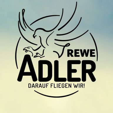 Logo von REWE Adler in Merenberg mit einem Adler im Logo.