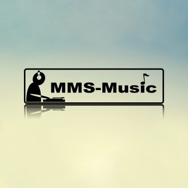 Logo von MMS-Music mit einer DJ-Figur.
